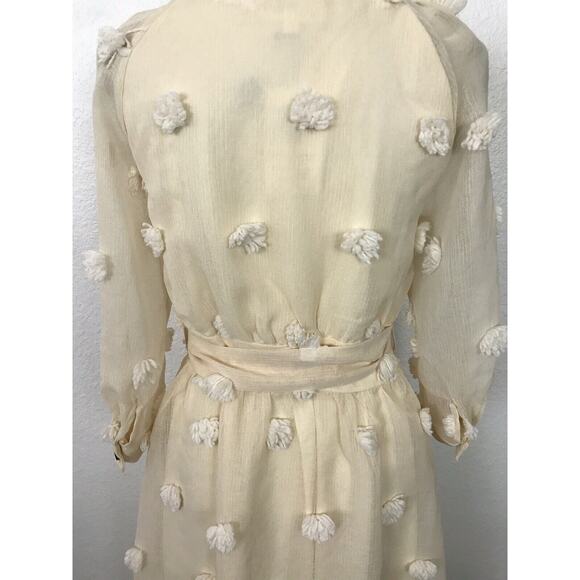 Listicle Melena Semi Sheer Pom Pom Belted Midi Shirt Dress - Picture 11 of 12